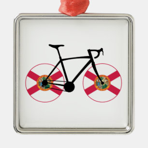 Florida Flagga Cycling Julgransprydnad Metall