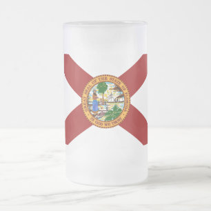 Florida flagga frostat ölglas