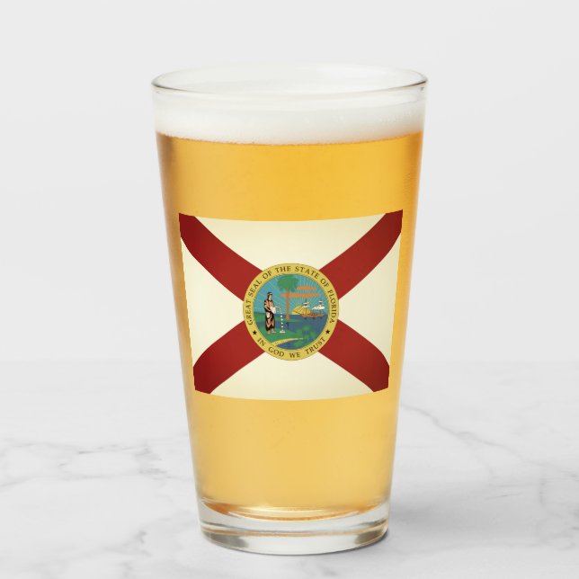 FLORIDA Flagga - Glaskopp (Framsida fylld)