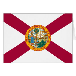 Florida flagga hälsningskort