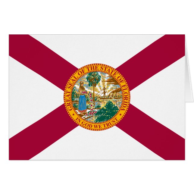 Florida flagga hälsningskort (Framsidan Horizontal)