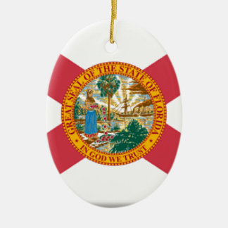 Florida flagga julgransprydnad keramik