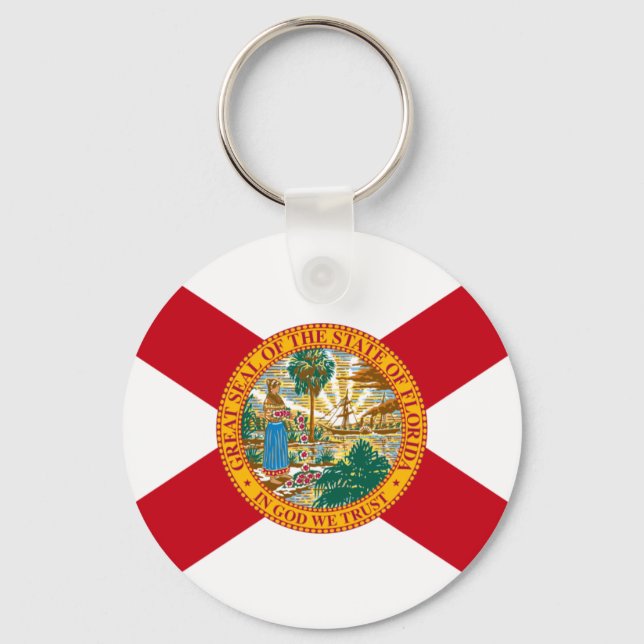 Florida Flagga Keychain Nyckelring (Framsida)