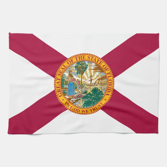Florida flagga kökshandduk (Horisontell)