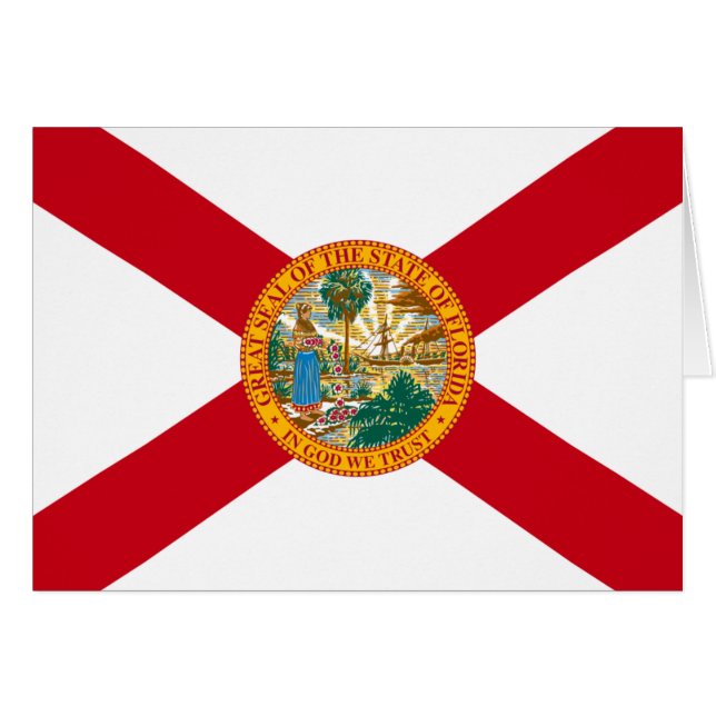 Florida flagga OBS kort (Framsidan Horizontal)