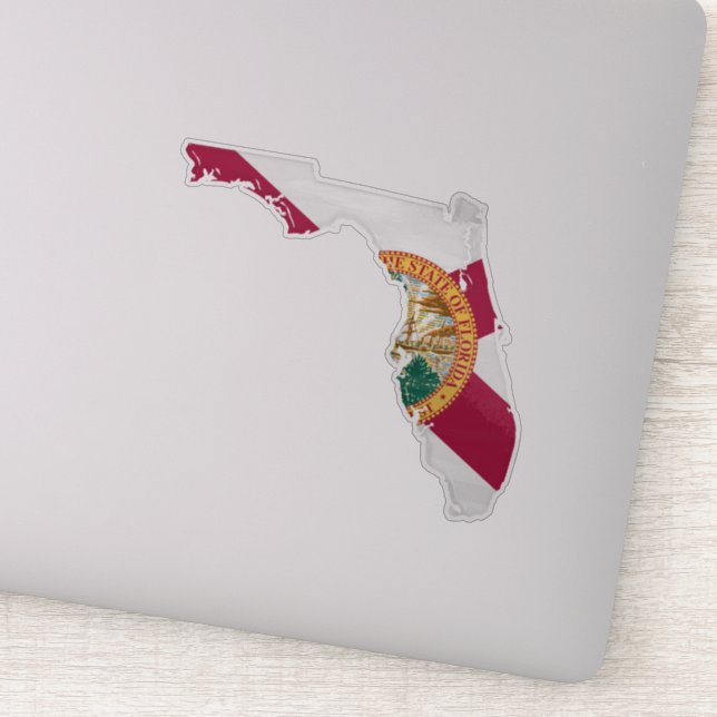 Florida flagga och karta klistermärken (Detalj)