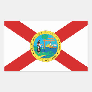 Florida Flagga Rektangulärt Klistermärke