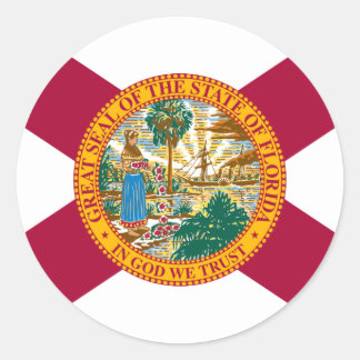 Florida-flagga/sigistermärken Runt Klistermärke