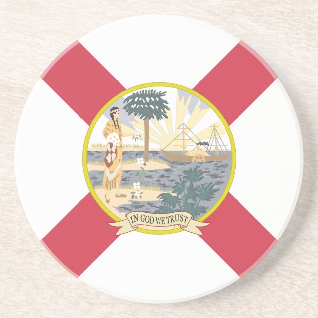 Florida Flagga: Solskensstaten för Floridianer Underlägg (Framsidan)