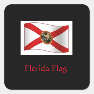 Florida Flagga Sticker Fyrkantigt Klistermärke