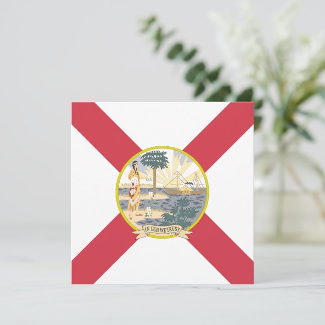 Florida Flagga: Sunshine State of Floridians Inbjudningar (Stående Fram)