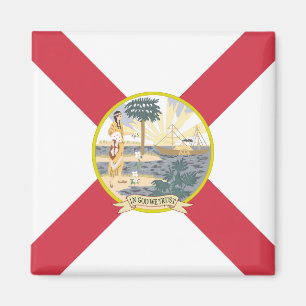 Florida Flagga: Sunshine State of Floridians Magnet