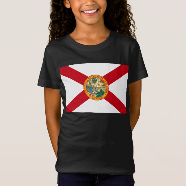 Florida Flagga: Sunshine State of Floridians T Shirt (Framsida)