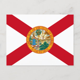 Florida Flagga: Sunshine State of Floridians Vykort