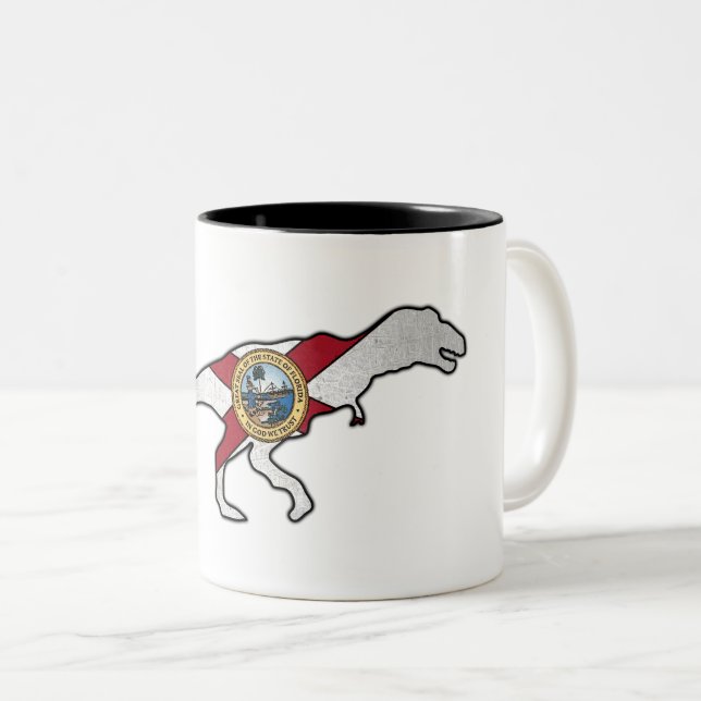 Florida flagga trex dinosaur mugg (Framsida höger)