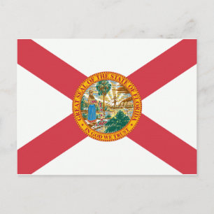 Florida Flagga Vykort