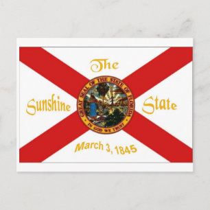 Florida Flagga vykort