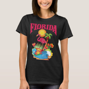 Florida Flamingo Tropisk Resa T Shirt