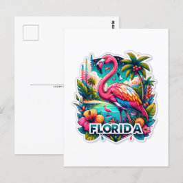 Florida, Flamingo, vykort för postkorsning
