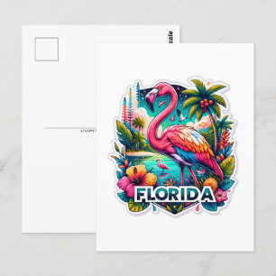Florida, Flamingo, vykort för postkorsning