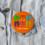 Florida: Flip Flops Knapp<br><div class="desc">Colorful Flip Flops,  "I Love Florida."</div>