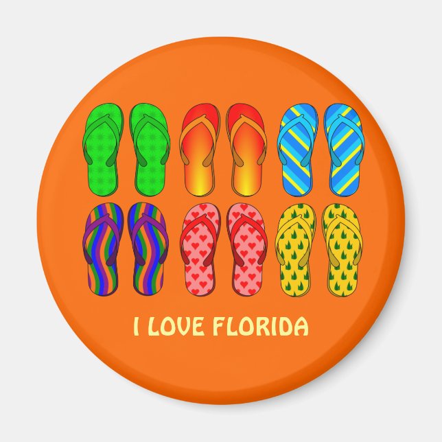 Florida: Flip Flops Magnet (Framsidan)