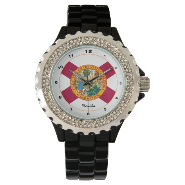 Florida & Florida Flagga trendig mode /design USA Armbandsur (Framsida)