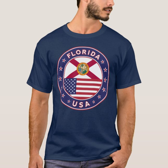 Florida, Florida t-shirt, blå T Shirt (Framsida)
