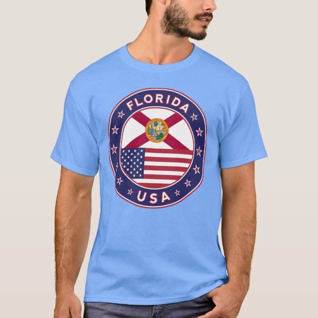 Florida, Florida t-shirt, blue T Shirt (Framsida)