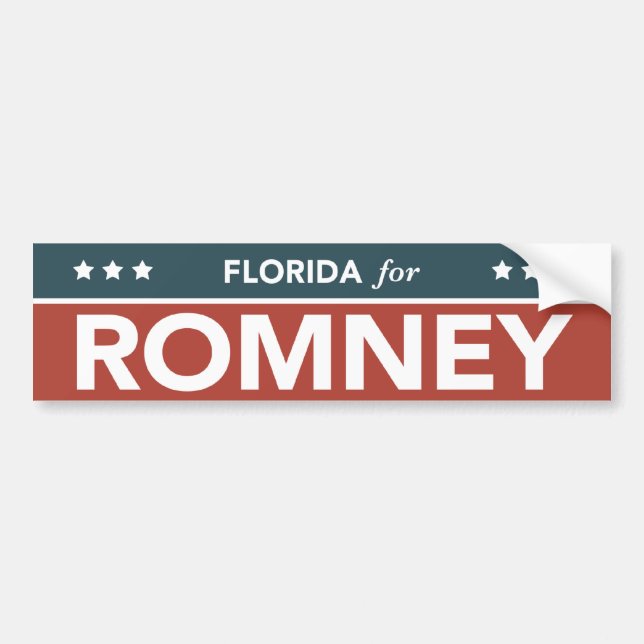 Florida för den Mitt Romney Ryan bildekalet Bildekal (Framsidan)