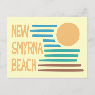 Florida för ny Smyrna strand geometrisk design Vykort