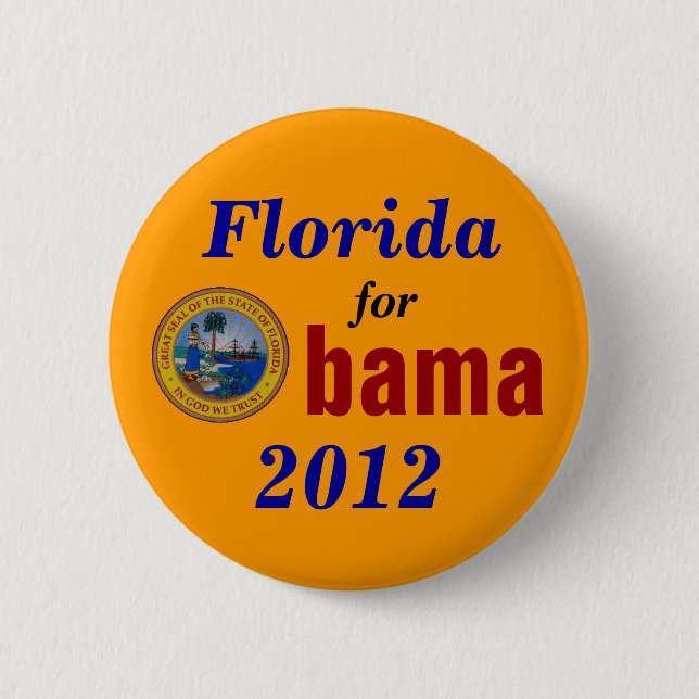 Florida för Obama 2012 Knapp (Framsida)