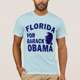 Florida för Obama blått påstår T-tröja Tröja