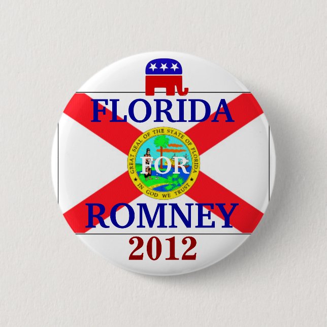 Florida för Romney 2012 Knapp (Framsida)