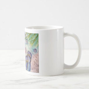 Florida för Sanibel övattenfärg konst Kaffemugg