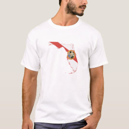 Florida formade statlig flagga tee shirt