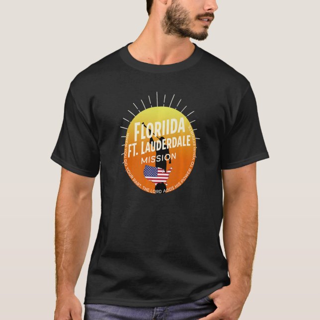 Florida Fort Lauderdale Mormon Lds Mission Mission T Shirt (Framsida)