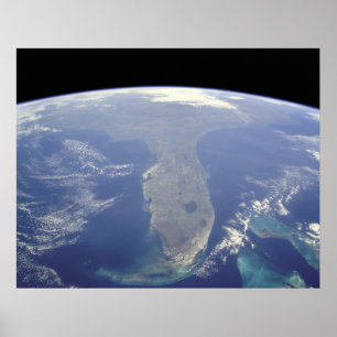 Florida från utrymmekanvastryck poster