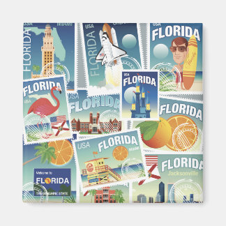 Florida Frimärke Magnet