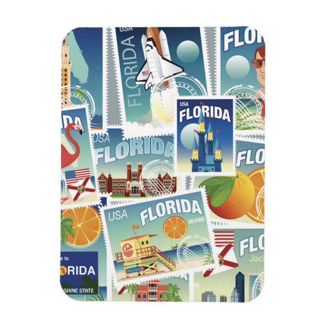 Florida Frimärke Magnet (Vertikal)