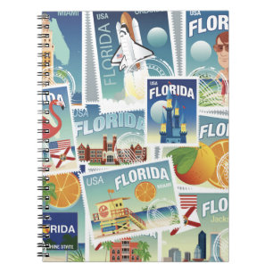 Florida frimärken anteckningsbok