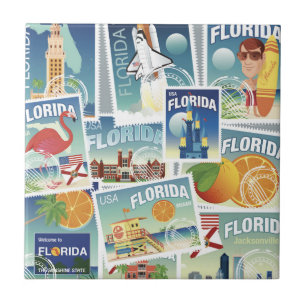 Florida frimärken kakelplatta