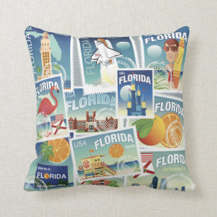 Florida frimärken kudde