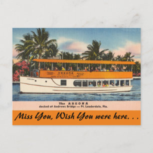 Florida, Ft. Lauderdale, Tour Boat Vykort