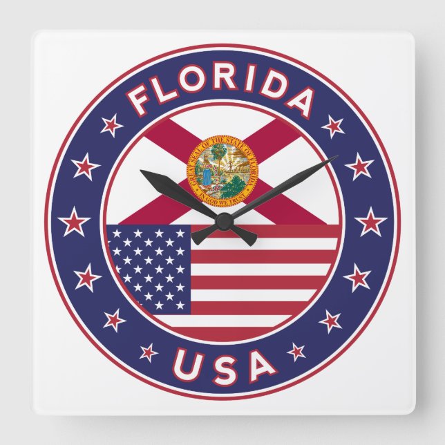 Florida Fyrkantig Klocka (Framsida)