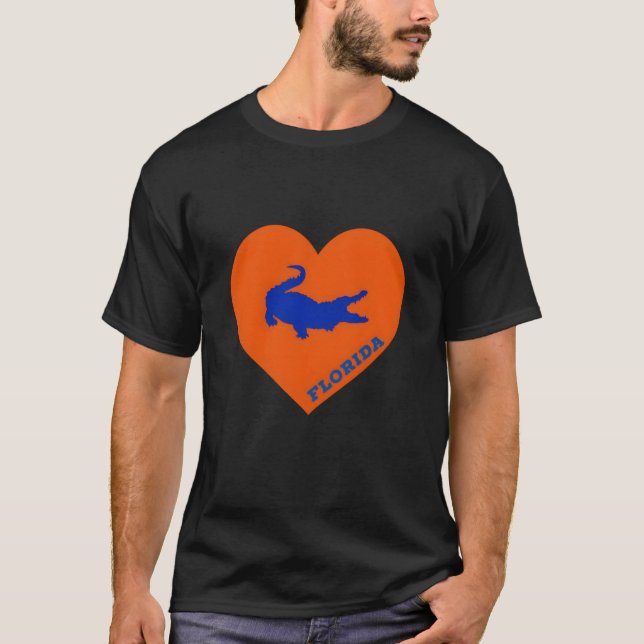 Florida Gator Heart Bag T Shirt (Framsida)