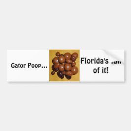 Florida Gator Poop Bumper Sticker Bildekal