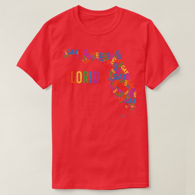 Florida Gay säger att Kärlek stannar vid proud Lgb T Shirt (Design framsida)