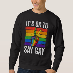 Florida Gay säger: "Trans-Stanna Proud HGBTQ Gay" Lång Ärmad Tröja