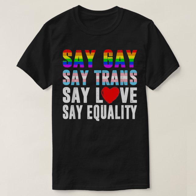 Florida Gay säger: "Trans-Stanna Proud HGBTQ Gay" T Shirt (Design framsida)